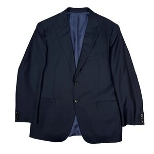 SUITSUPPLY Napoli Vitale Barberis Canonico Wool Navy Blue Blazer Jacket 46R‎
